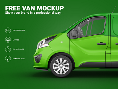 Free Opel Vivaro Van Mockup