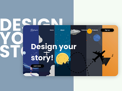 DESIGN YOUR STORY adobe adobexd animation art article branding concept design figma pinterest sign signin signup ui user experience user interface ux webpage webpage design