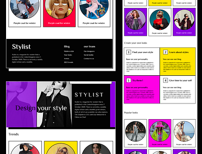 Stylist website fashion neo brutalism online shop shop ui web website