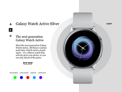 Watch Shopping Website Design design illustration minimal type typography ui ux vector web website