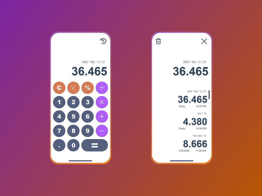 The Simple Calculator App Design by Azer T on Dribbble