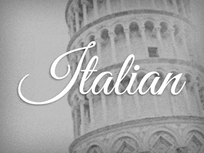 Italian - Descriptive Project black graphic design gray italian italy script typeface typography white
