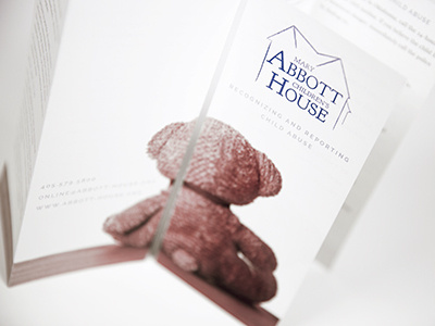 Recognizing Abuse Brochure for Abbott House brochure clean non profit teddy bear