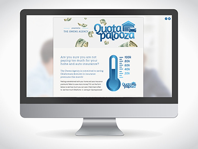 Quotapalooza Landing Page blue clean design gray insurance light ui web design website white