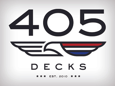 405 Decks Logo american clean eagle graphic design logo logo design oklahoma