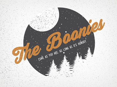 The Boonies - Logo Option 2 bbq country distressed. food industry graphic design logo design