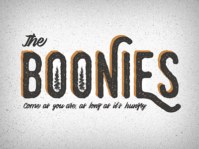 The Boonies - Logo Option 3 bbq country distressed food graphic design logo design outdoors rustic