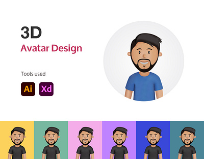 3D Avtaar Illustration | Brand Designing 2d 3d art 3d illustrations 3d modeling abhishek gautam behance adobe illustrator adobe xd brand identity branding and identity branding design