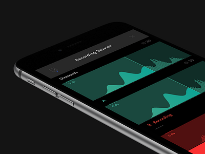 Trappr app audio interface mobile music recording ui visualization