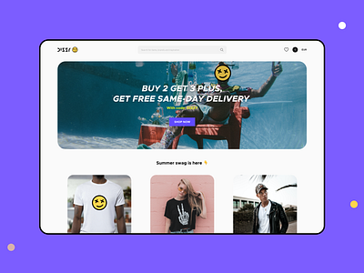 Dizzy - Online fashion store clothing design ecommerce fashion icon online store trending ui