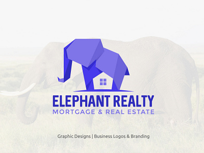 Elephant Realty Logo brandidentity business logo design custom logo fiverr design finder3nasu fiverr graphic design logo logo design