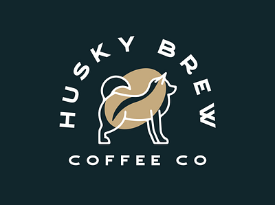 Husky Brew Coffee Co Logo branding coffee design graphic design logo