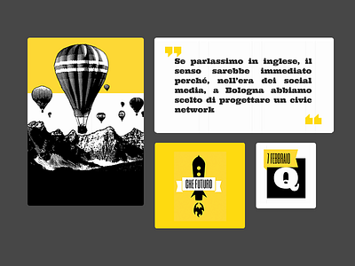 Che Futuro UI details black bold editorial minimal quote typography ui yellow