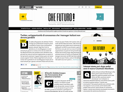 Che Futuro Website Responsive black bold editorial minimal responsive typography ui yellow