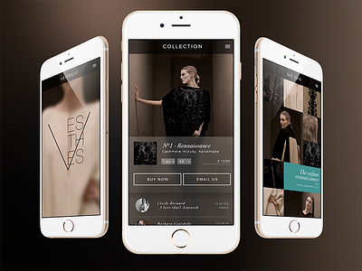 Vesthes - Native App app fashion gallery luxury responsive ui webapp ux