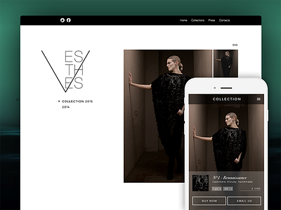 Vesthes - Responsive Website fashion gallery luxury responsive ui webapp ux