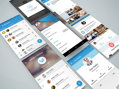 Workangel - Material Social part android directory interface leaderboard material design profile ui ux