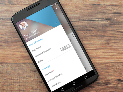Workangel - Android menu