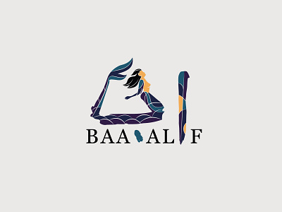 BAA ALIF adobe illustrator branding graphicdesign jawi logo mermaid