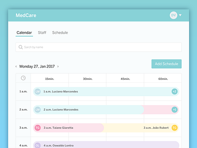 Staff Scheduler for clinics