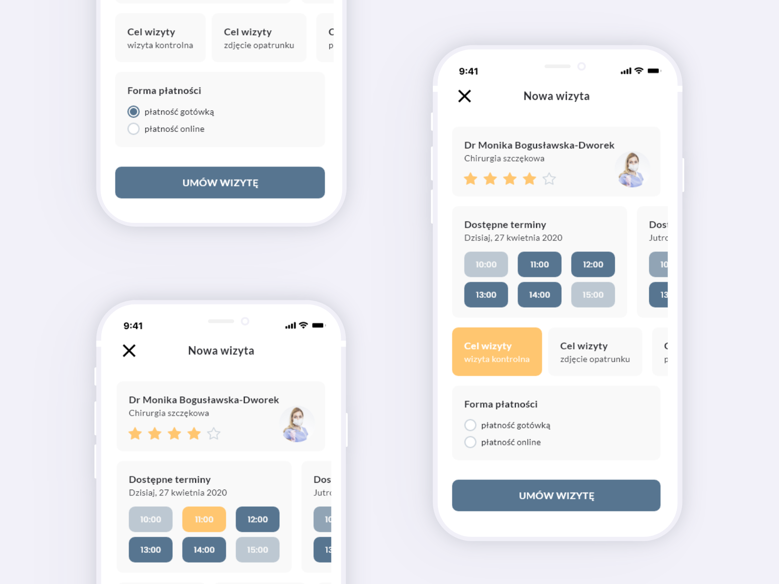 Mobile App Book Appointment with your dentist by Magda on Dribbble