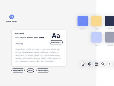 Style Guide — ShowOn app app color font styleguide typography ui design uidesign