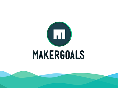 #makergoals app brand clean fresh goal hunt logo make maker product wave website