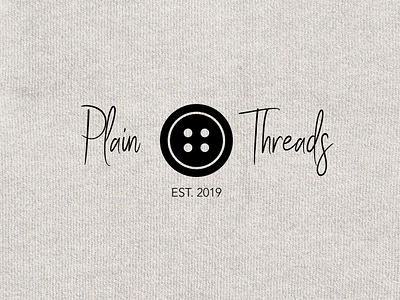 Daily Logo Challenge #28 button clothing daily logo challenge logo plain threads