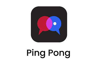 Daily Logo Challenge #39 app branding daily logo challenge logo messaging app ping pong