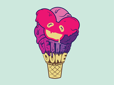 deatter 2d colorful creamy dance music deadmau5 design drawing edm electronic dance music electronic music fun getter ice cream ice cream cone illustration melting