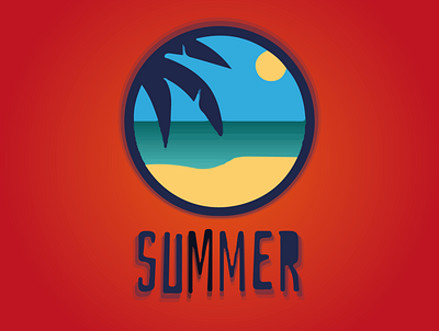 summer1 beach branding design illustration logo vector