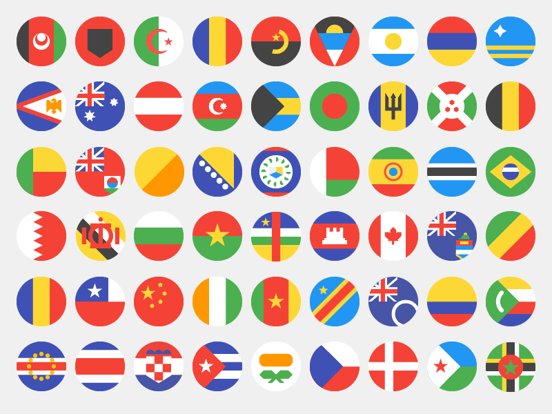 Simplified Country Flags