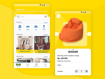 Revamp IKEA Mobile App app design figma flat minimal mobile trending ui uidesign uiinspirations