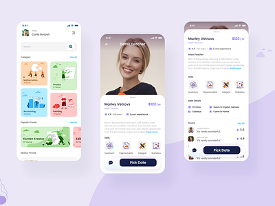 Private Teacher Mobile App by Fajri for Visual Kreasi on Dribbble