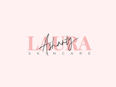 Ashanty Laura Skincare Logo Design branding clean design graphic design handwritten logo logo design minimal signature skincare typography