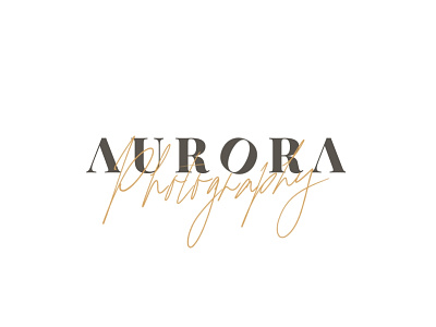 Aurora Photography Logo Design branding design graphic design handwritten logo logo design minimal photography signature typography