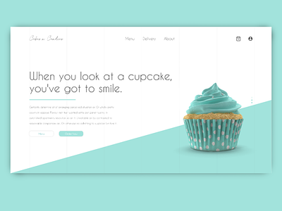 Cupcake Store branding design landingpage minimal typography ui ux web webdesign website
