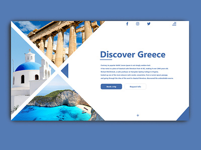 Discover Greece design greece landingpage minimal travel ui web webdesign website