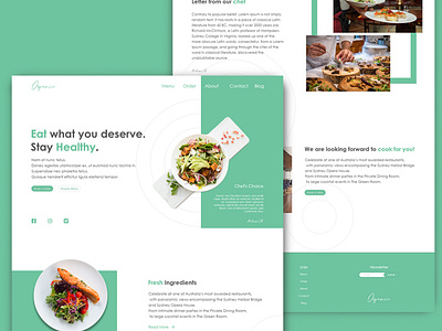Organic Restaurant Homepage design restaurant restaurant website ui web webdesign website website design