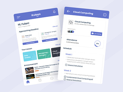 Kuloon - Online Learning app branding design graphic design ui uidesign uiux use