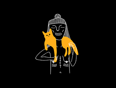 HAPPY PLACE adobe illustrator animal cat catlover happy illustration vector