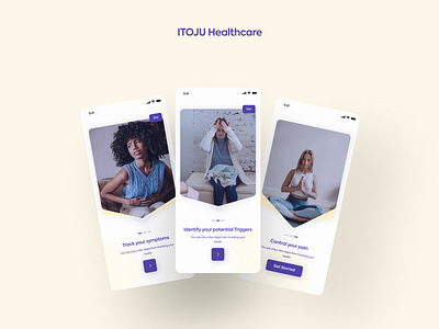 ITOJU HEALTHCARE MOBILE APP app design design figma figmadesign healthapp design onboarding screens tracking app ui