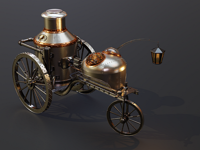 Steambot 02 (Zhaba) 3d illustration steampunk