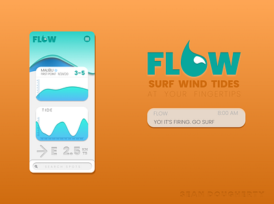 FLOW SURF APP app branding design logo logo design mockup project ui vector web