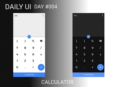 Daily UI - #004 Calculator app design app ui calculator calculator app daily 100 challenge dailyui design flat minimal ui user experience user experience design user interface user interface design ux