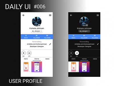 Daily UI - 006 -User Profile