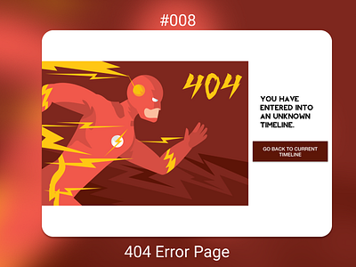 008 - 404 Error Page 404page daily 100 challenge dailyui design error 404 flat minimal ui user experience user interface user interface design ux webdesign