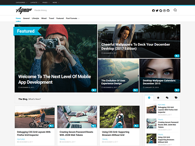 Agnar WordPress Theme blog magazine responsive wordpress wordpress theme