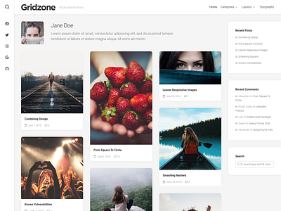 Gridzone WordPress Theme free portfolio responsive wordpress wordpress theme