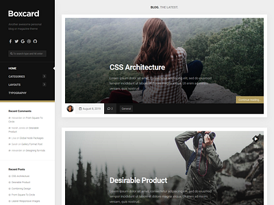 Boxcard WordPress Theme blog free responsive wordpress wordpress theme